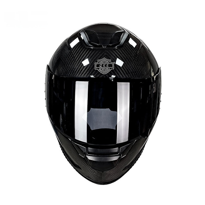 Carbon Fiber Motorcycle Helmet Motorcycle Personality Lightweight Full Cover Type - IVOIRART.COM
