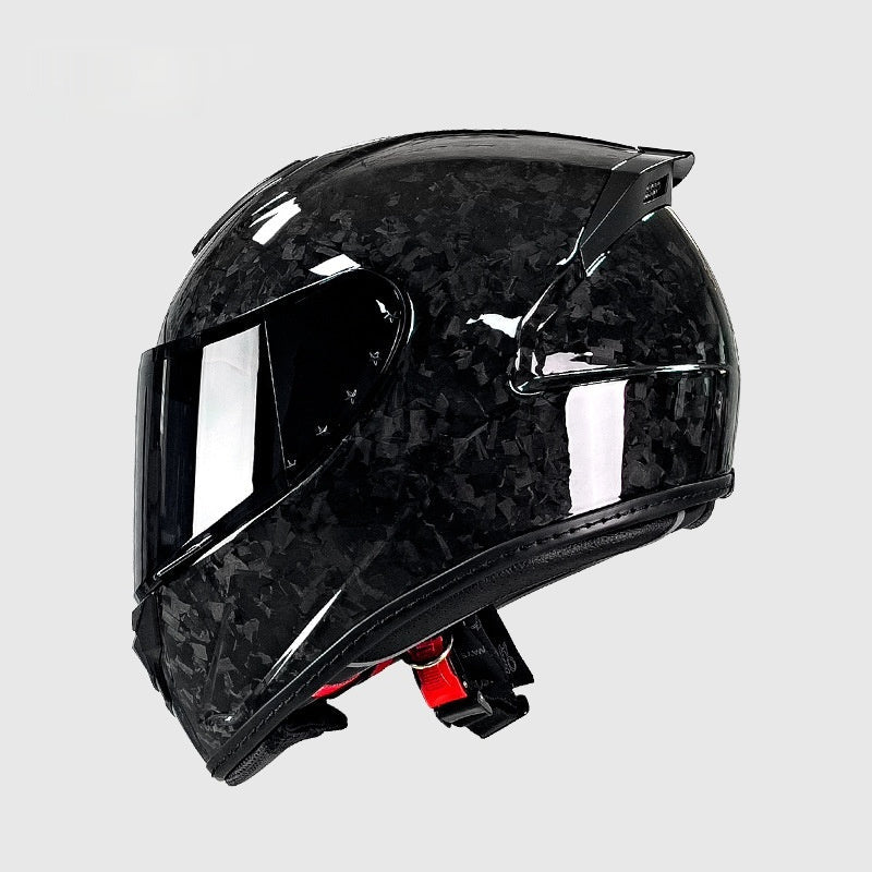 Carbon Fiber Motorcycle Helmet Motorcycle Personality Lightweight Full Cover Type - IVOIRART.COM
