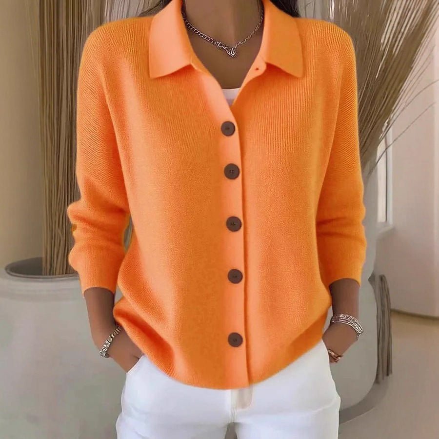 Cardigan à col châle en maille à boutons pour femmes, élégant et confortable - IVOIRART.COM