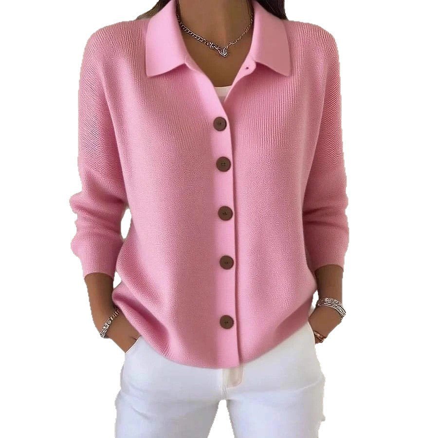 Cardigan à col châle en maille à boutons pour femmes, élégant et confortable - IVOIRART.COM