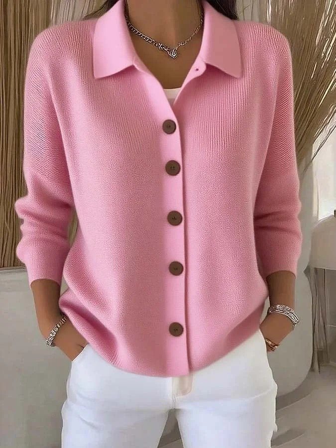 Cardigan à col châle en maille à boutons pour femmes, élégant et confortable - IVOIRART.COM