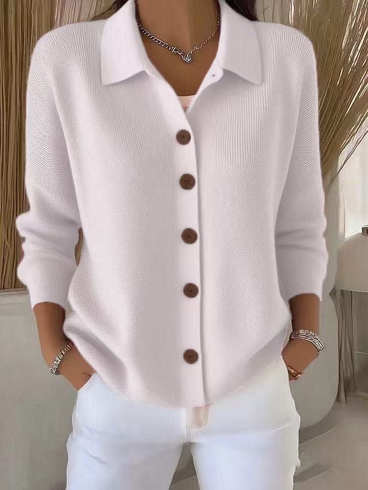 Cardigan à col châle en maille à boutons pour femmes, élégant et confortable - IVOIRART.COM