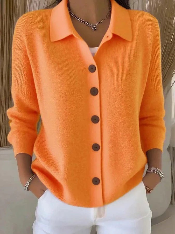 Cardigan à col châle en maille à boutons pour femmes, élégant et confortable - IVOIRART.COM