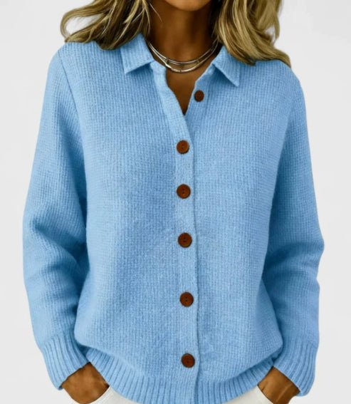 Cardigan à col châle en maille à boutons pour femmes, élégant et confortable - IVOIRART.COM