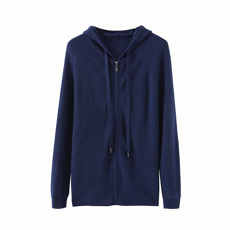 Cardigan capuche homme cachemire automne-hiver épais loose coupe courte chicXXL - IVOIRART.COM