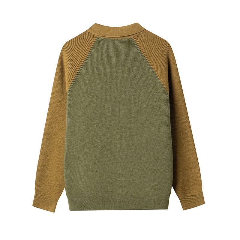 Cardigan tricoté à col roulé pour homme automne-hiver, style décontracté en modal - IVOIRART.COM