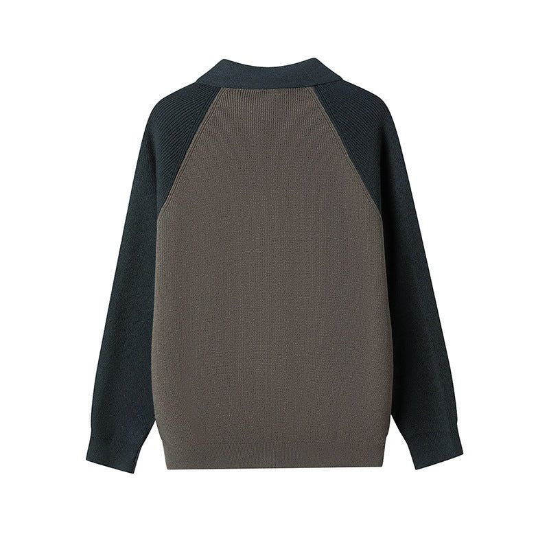 Cardigan tricoté à col roulé pour homme automne-hiver, style décontracté en modal - IVOIRART.COM
