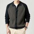 Cardigan tricoté à col roulé pour homme automne-hiver, style décontracté en modal - IVOIRART.COM