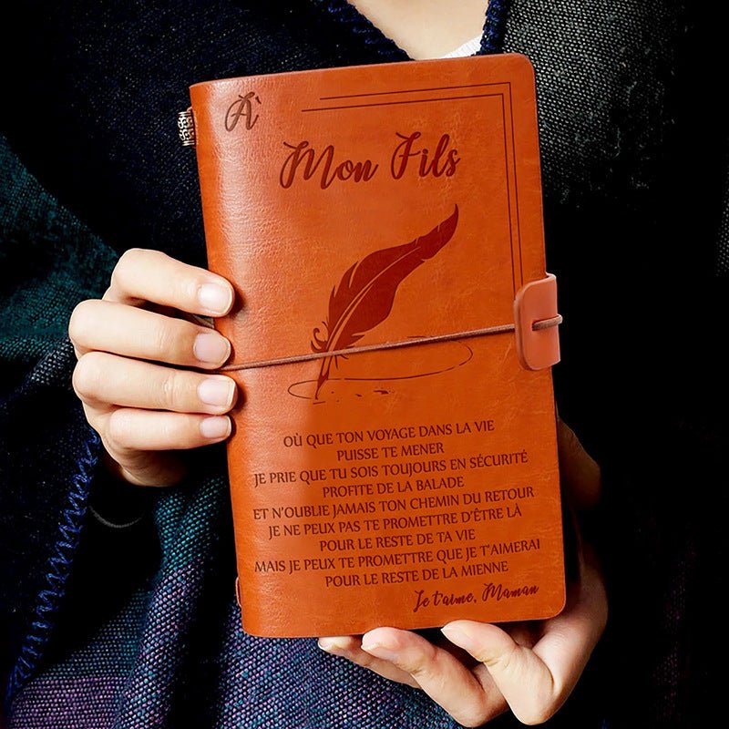 Carnet d'affaires en cuir véritable pour notes et écriture professionnelle - IVOIRART.COM