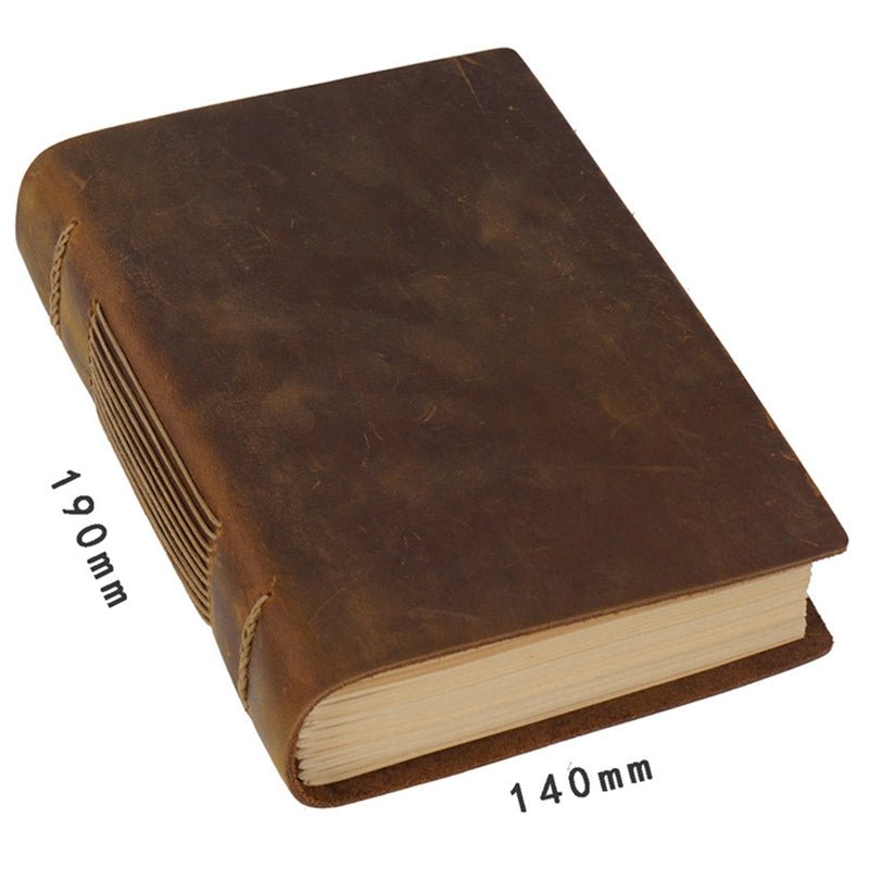 Carnet Original fait main en cuir de vachette, carnet rétro créatif et journal - IVOIRART.COM