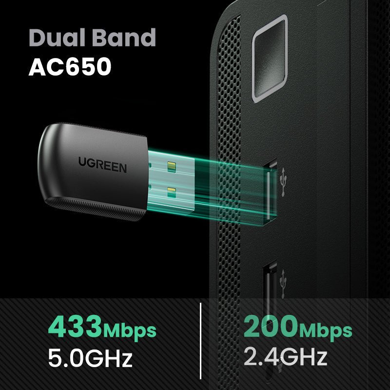 Carte Réseau Sans Fil USB Récepteur Wi-Fi Double Bande 650M Modèle CM448 - IVOIRART.COM