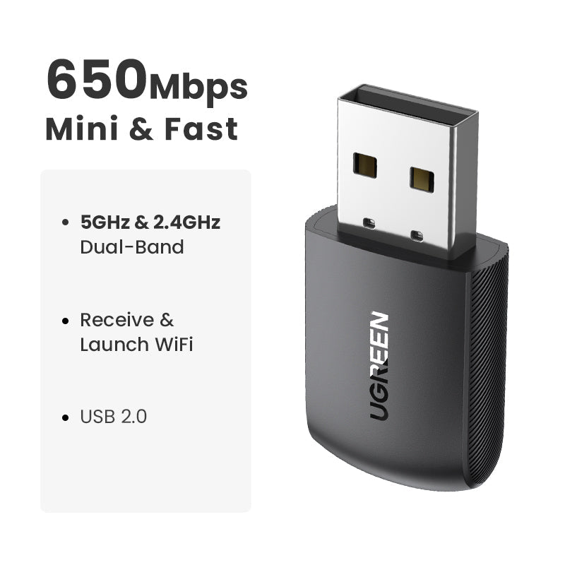 Carte Réseau Sans Fil USB Récepteur Wi-Fi Double Bande 650M Modèle CM448 - IVOIRART.COM