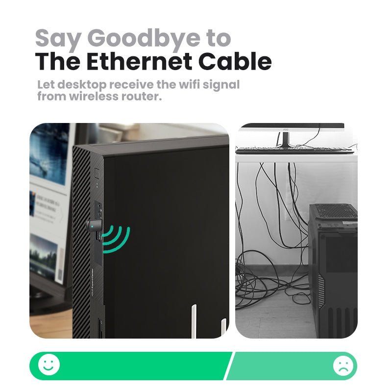 Carte Réseau Sans Fil USB Récepteur Wi-Fi Double Bande 650M Modèle CM448 - IVOIRART.COM