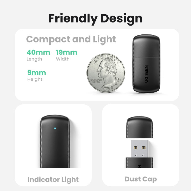 Carte Réseau Sans Fil USB Récepteur Wi-Fi Double Bande 650M Modèle CM448 - IVOIRART.COM