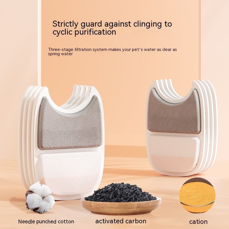 Cartouches filtre fontaine eau pour animaux charbon actif + coton 4 pcs, blancfr - IVOIRART.COM