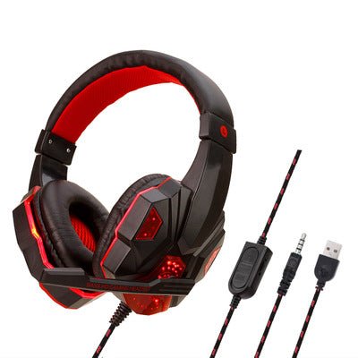 Casque audio filaire avec microphone, câble tressé et éclairage LED pour PC et consoles - IVOIRART.COM