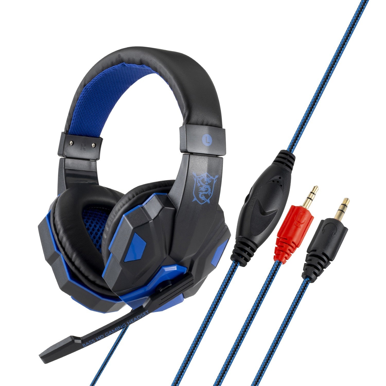 Casque audio filaire avec microphone, câble tressé et éclairage LED pour PC et consoles - IVOIRART.COM