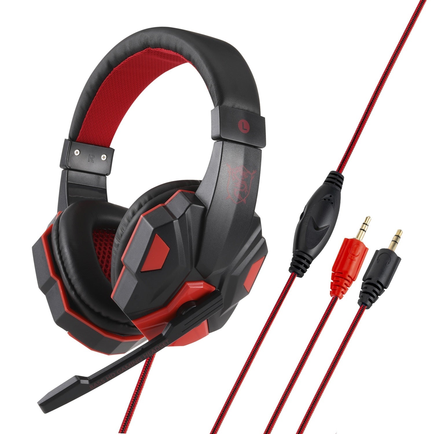 Casque audio filaire avec microphone, câble tressé et éclairage LED pour PC et consoles - IVOIRART.COM