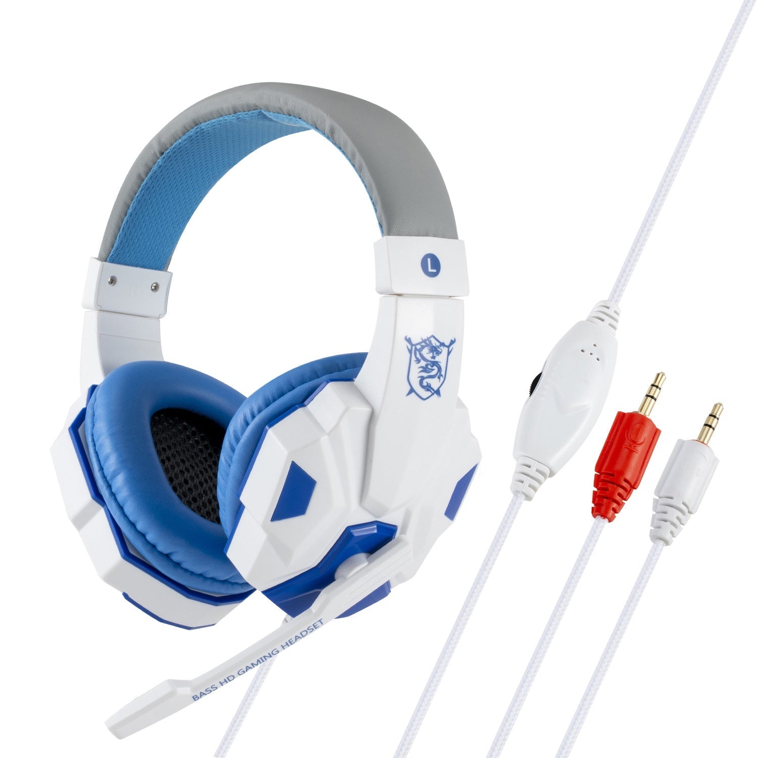 Casque audio filaire avec microphone, câble tressé et éclairage LED pour PC et consoles - IVOIRART.COM