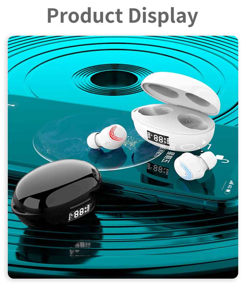 Casque Bluetooth à affichage numérique, version 5.0, autonomie 6h, affichage LED. - IVOIRART.COM