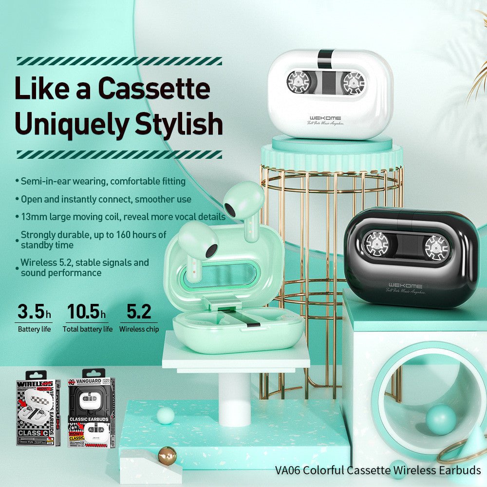 Casque Bluetooth rétro Creative Tape demi-intra longue autonomie réduction bruit - IVOIRART.COM