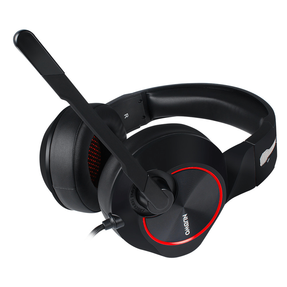 Casque de Jeu Gamer NUBWO N11 USB avec Microphone et Câble 2m Noir-Bleu/Rouge - IVOIRART.COM