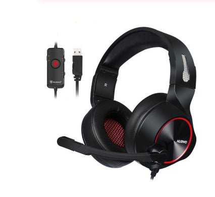 Casque de Jeu Gamer NUBWO N11 USB avec Microphone et Câble 2m Noir-Bleu/Rouge - IVOIRART.COM