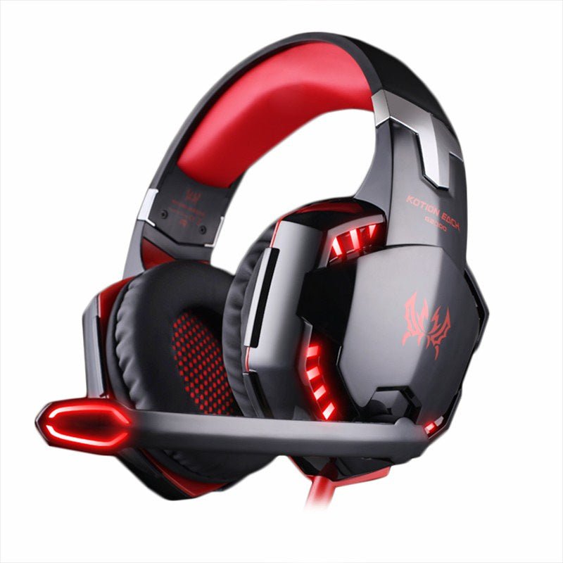 Casque de jeu lourd à basses puissantes fixé sur la tête avec microphone anti-bruit - IVOIRART.COM