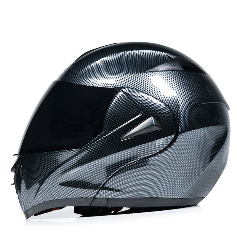 Casque de Moto Découvert en Fibre de Carbone avec Double Miroir pour Vélo Électrique, Hommes et Femmes - IVOIRART.COM