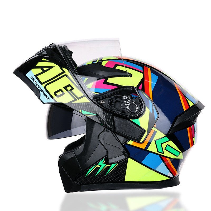 Casque de moto racing haute performance, taille 55-63 cm, plastique robuste - IVOIRART.COM