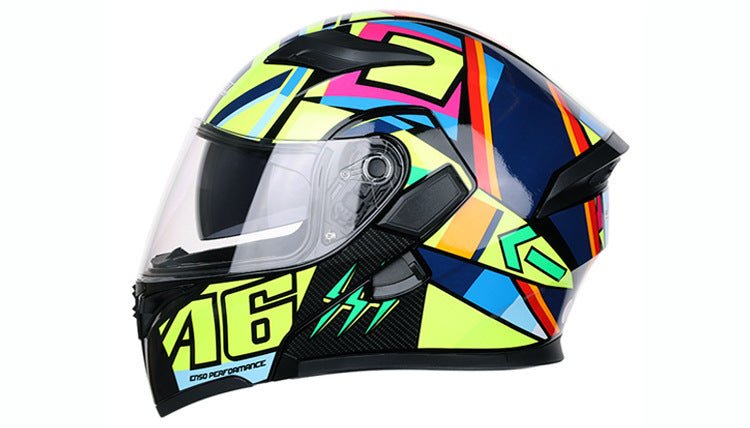 Casque de moto racing haute performance, taille 55-63 cm, plastique robuste - IVOIRART.COM