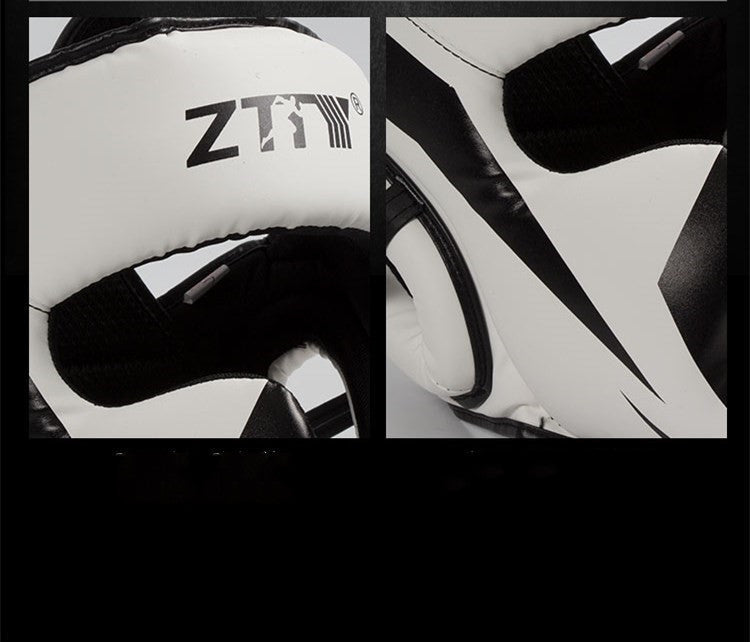 Casque de Protection Faciale Confortable en Cuir Microfibre pour Entraînements - IVOIRART.COM