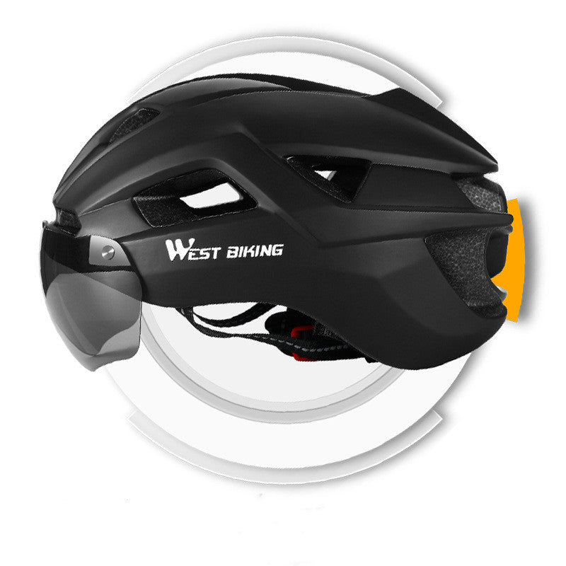 Casque de Vélo Intégré avec Lunettes pour VTT, Vélo de Route et Équipement - IVOIRART.COM