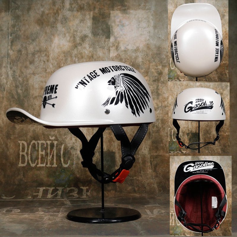 Casque Demi-Jet Pour Scooter Style Rétro Motocyclette Avec Design Unique - IVOIRART.COM