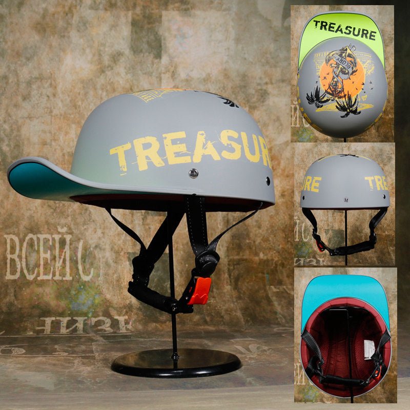 Casque Demi-Jet Pour Scooter Style Rétro Motocyclette Avec Design Unique - IVOIRART.COM