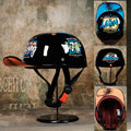 Casque Demi-Jet Pour Scooter Style Rétro Motocyclette Avec Design Unique - IVOIRART.COM