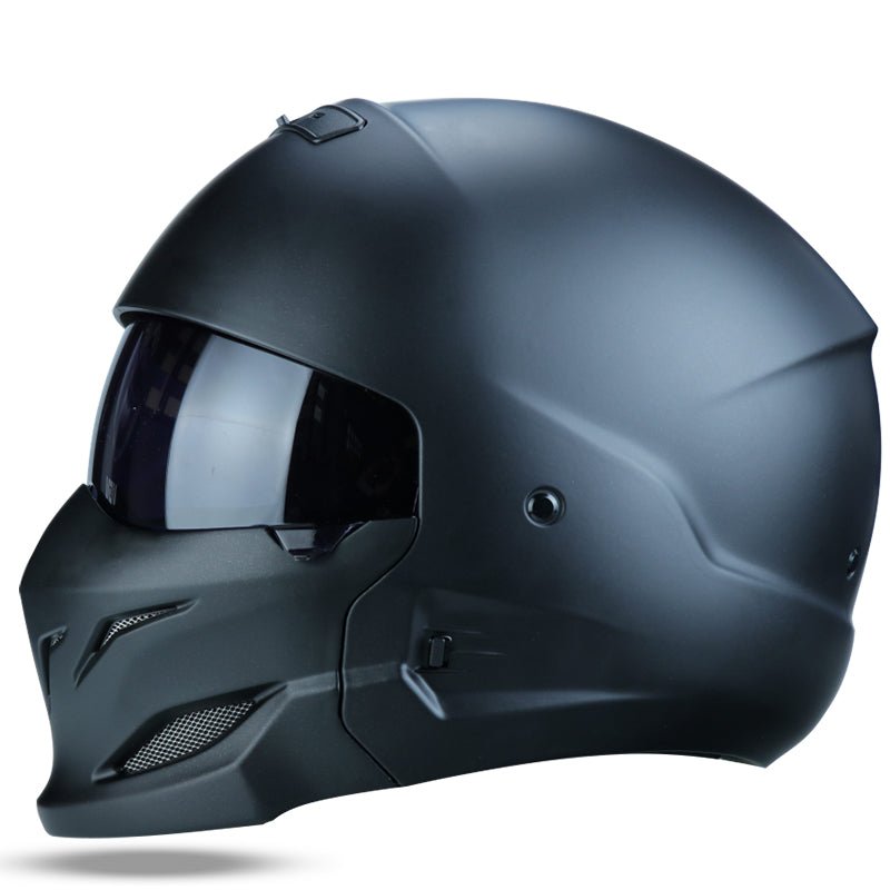 Casque Demi-Visage Vintage Noir Scorpion pour Véhicule Électrique, Combo - IVOIRART.COM