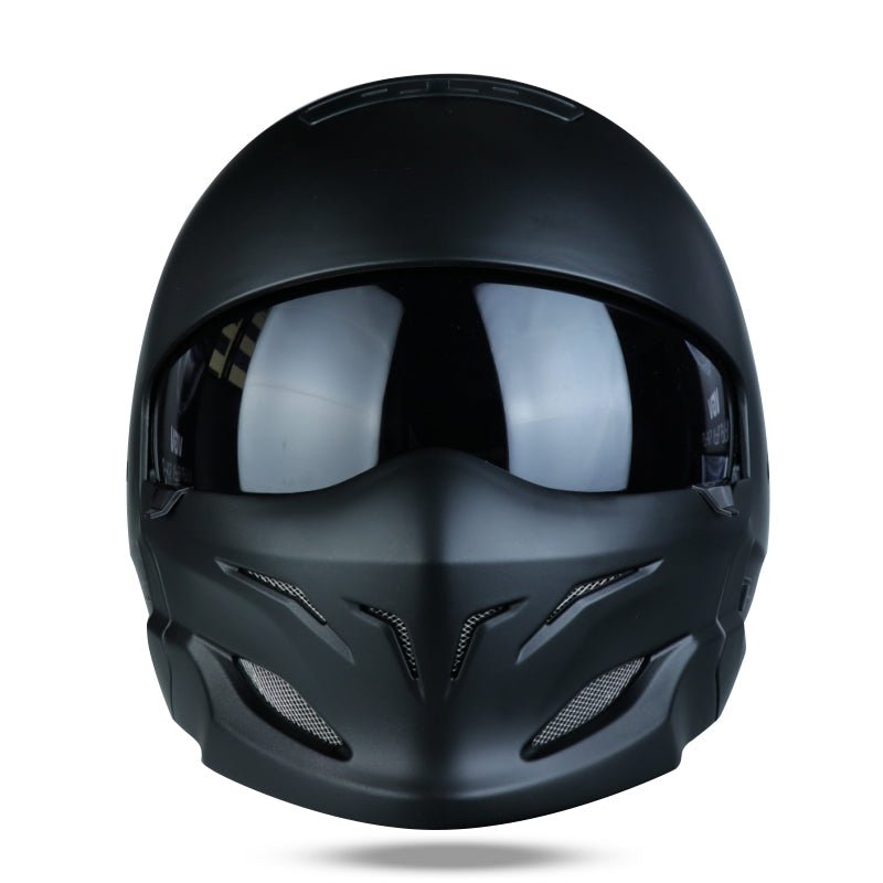 Casque Demi-Visage Vintage Noir Scorpion pour Véhicule Électrique, Combo - IVOIRART.COM