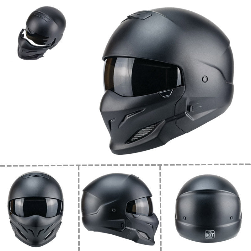 Casque Demi-Visage Vintage Noir Scorpion pour Véhicule Électrique, Combo - IVOIRART.COM