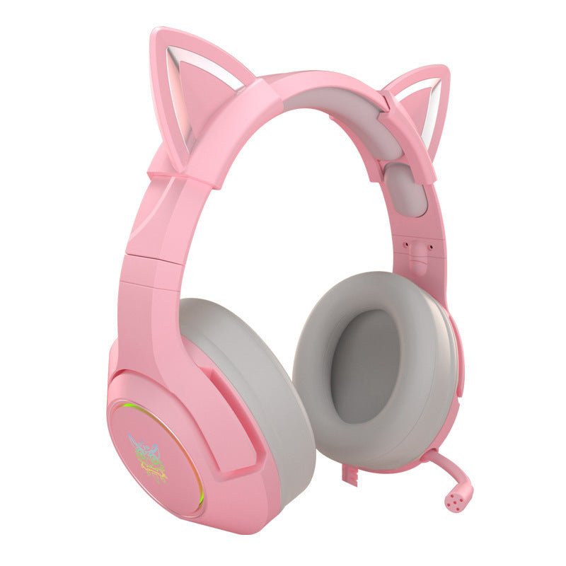 Casque filaire mignon pour ordinateur, monté sur tête, conçu pour joueuses - IVOIRART.COM