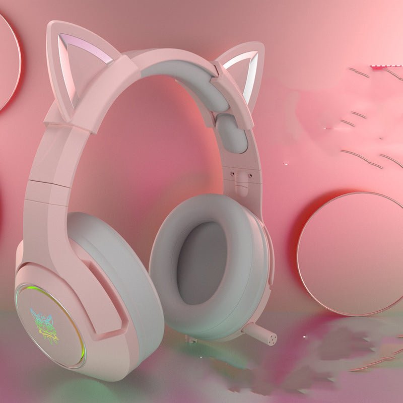 Casque filaire mignon pour ordinateur, monté sur tête, conçu pour joueuses - IVOIRART.COM