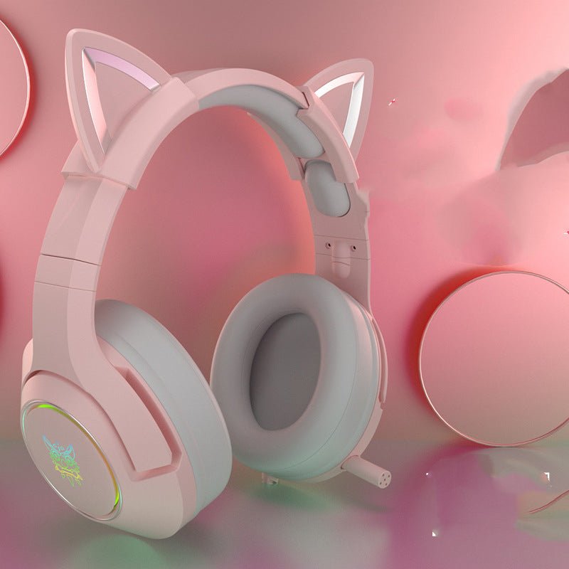 Casque filaire mignon pour ordinateur, monté sur tête, conçu pour joueuses - IVOIRART.COM