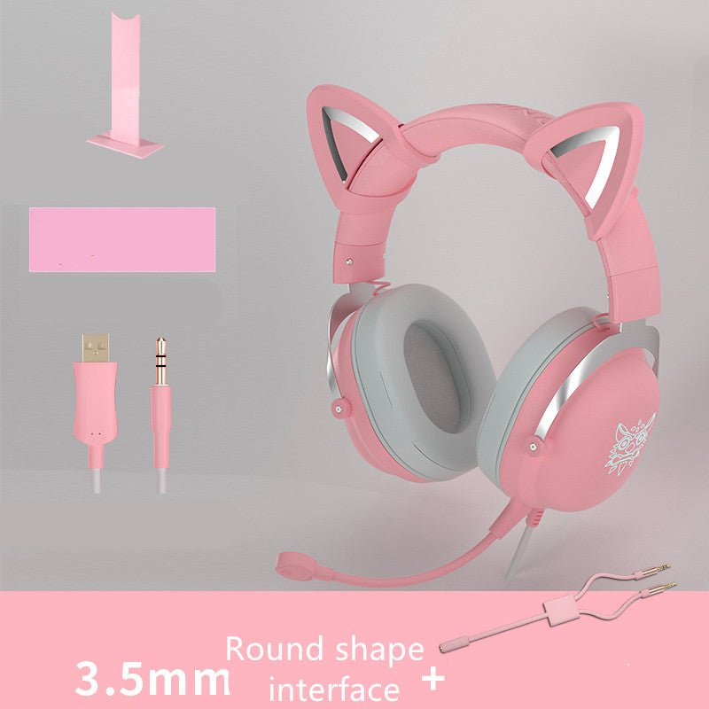 Casque filaire mignon pour ordinateur, monté sur tête, conçu pour joueuses - IVOIRART.COM