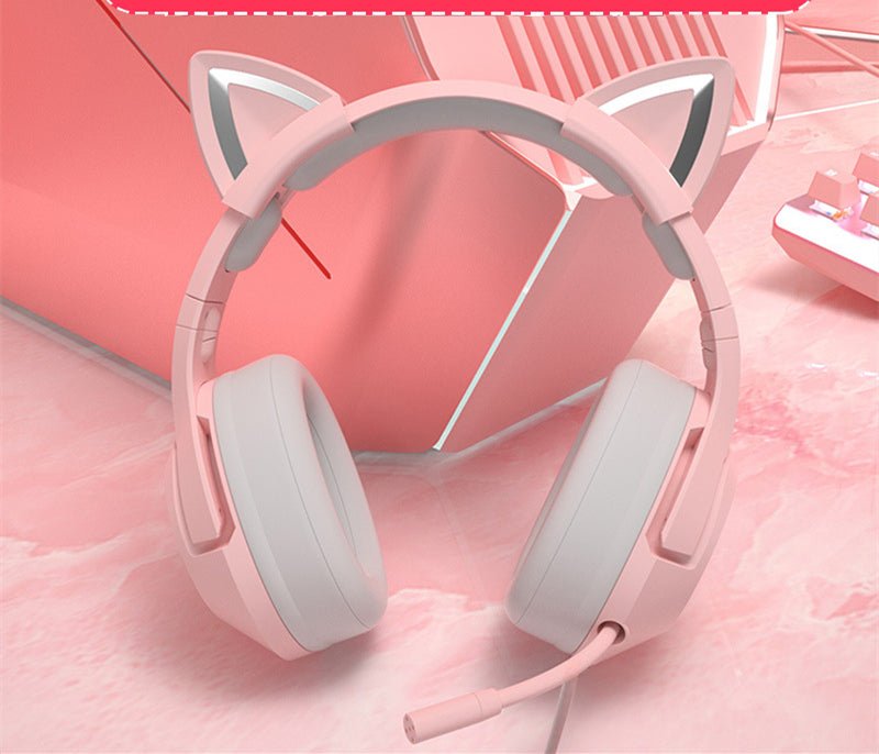 Casque filaire mignon pour ordinateur, monté sur tête, conçu pour joueuses - IVOIRART.COM