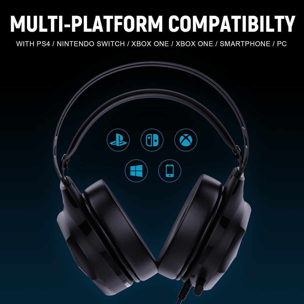 Casque filaire Multi In One pour jeu – 50mm, micro intégré, confort PU cuir doux - IVOIRART.COM