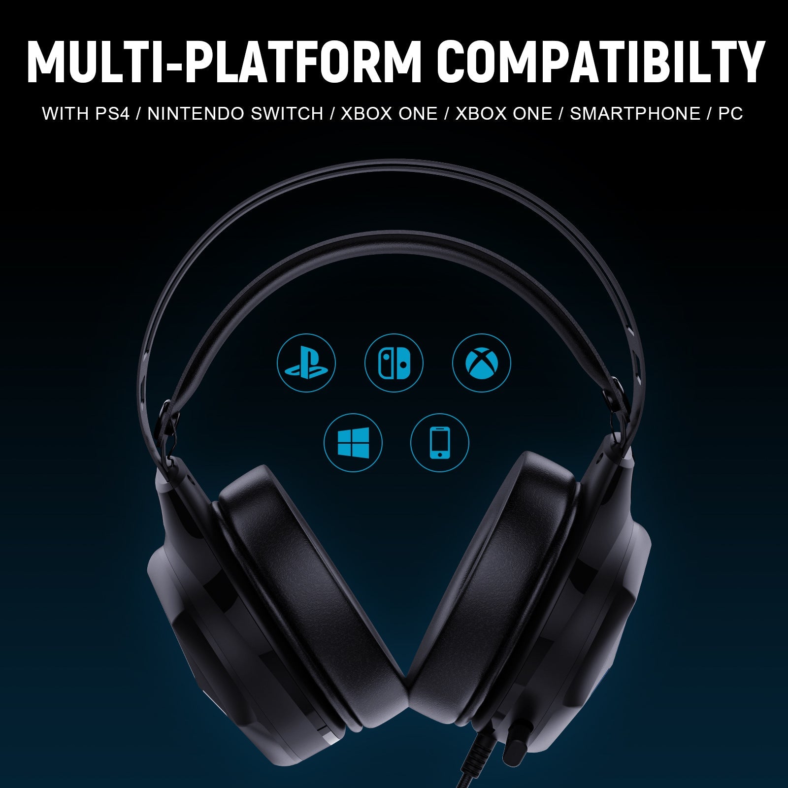 Casque filaire Multi In One pour jeu – 50mm, micro intégré, confort PU cuir doux - IVOIRART.COM