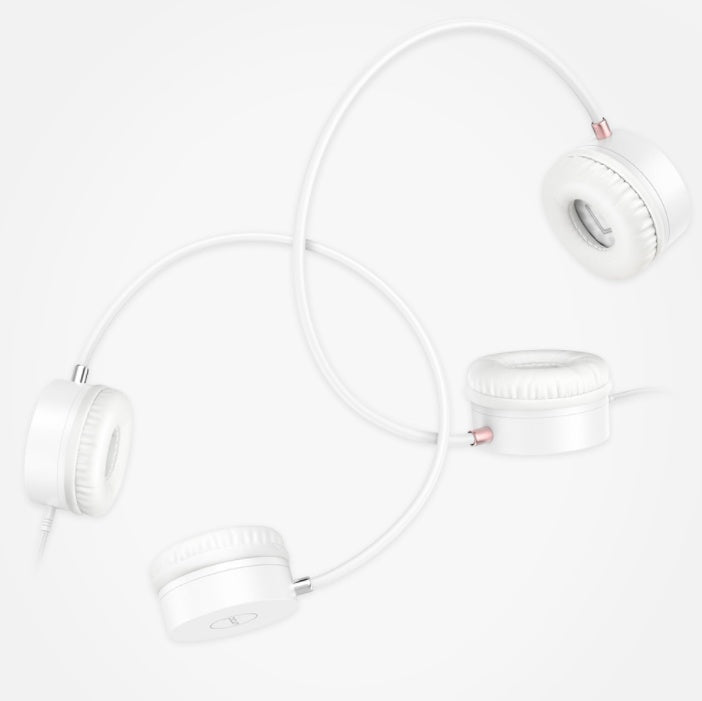 Casque filaire pour femmes avec micro, haut-parleur 40mm, jack 3.5mm, câble 1.5m - IVOIRART.COM