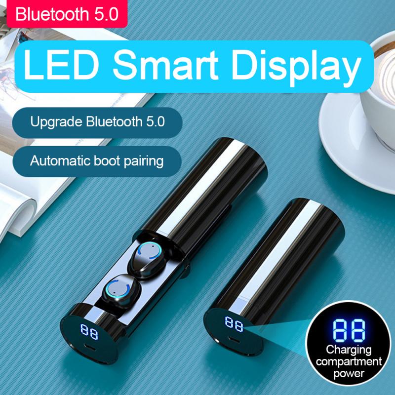 Casque Mini Cylindrique Binaural Bluetooth V5.0 Noir Modèle F9 haute qualité - IVOIRART.COM