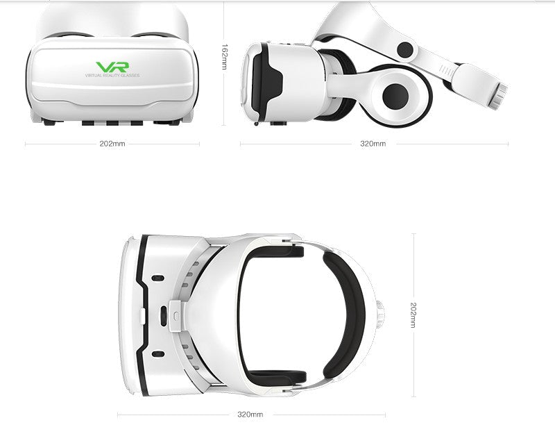 Casque VR HD réglable à montage tête avec écouteurs intégrés, expérience immersive - IVOIRART.COM