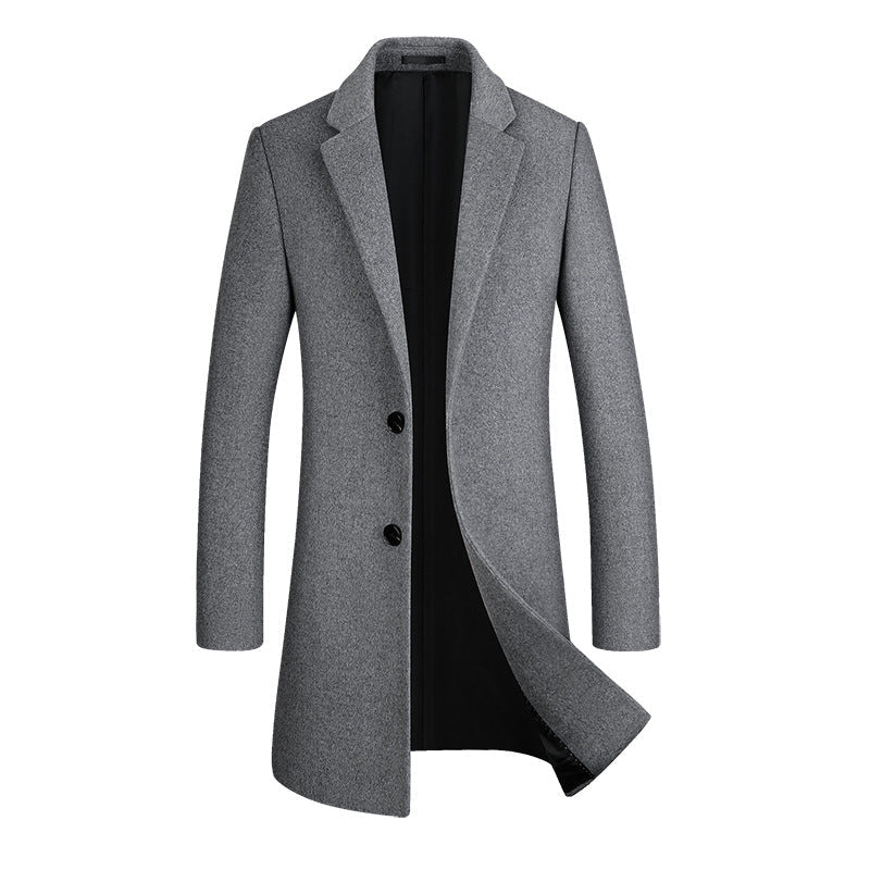 Casual Minimalist Slim Fit Mens Coat - IVOIRART.COM
